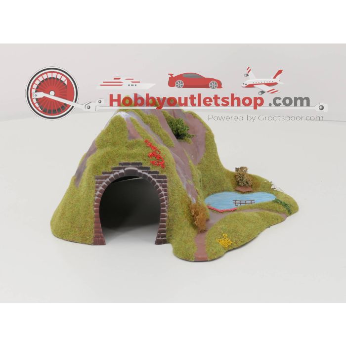 Schaal H0 Busch 3011 Gebogen tunnel met meertje #3882 - sku: 20230517011935 - Gebruikt - Goede staat - Afbeelding 2