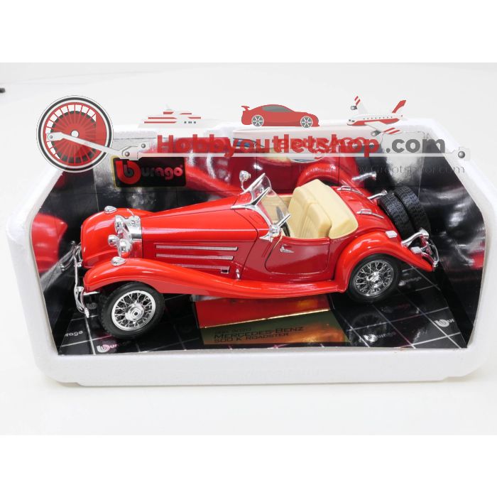 Schaal 1:20 Bburago 3020 Mercedes-Benz 500 k Roadster 1936 special collection #3252