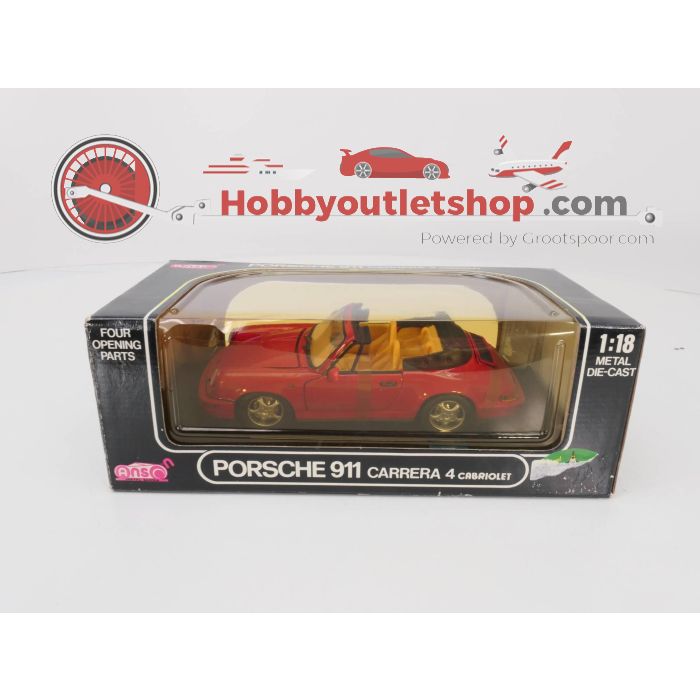 Schaal 1:18 Anson 30309-W Porsche 911 Carrera 4 cabriolet #3256