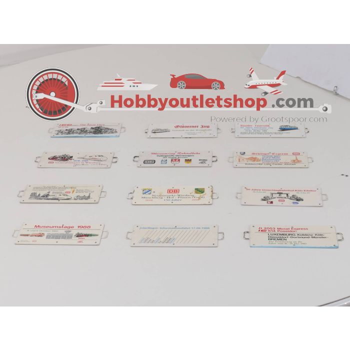 Set B 12st. Miniatur Zuglauf Schilder