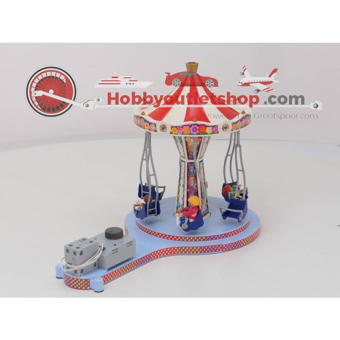 Playmobil Summer Fun 5548 Zweefmolen met Kleurrijke Verlichting samen met Playmobil 5556 Kermis Elektrische aandrijfmotor voor attracties #4571 - sku: 20230705021246 - Gebruikt - Zeer goede staat - Afbeelding 2