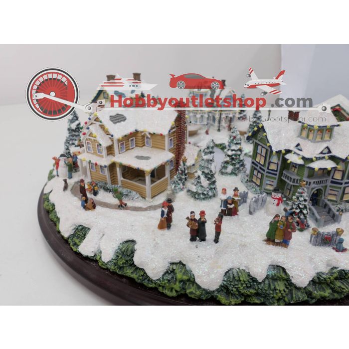 Hawthorne Village Thomas Kinkade Middelpuntkrans Een vakantiebijeenkomst. Sculpture nr. A4654 #4585