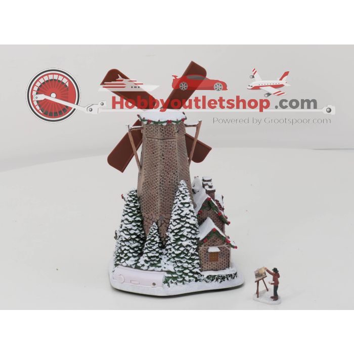 Thomas Kinkade Oude molen met Kerstmis "Windmill" Sculpture nr. A0883 #4588 - sku: 20230707013545 - Gebruikt - Zo goed als nieuw - Afbeelding 3
