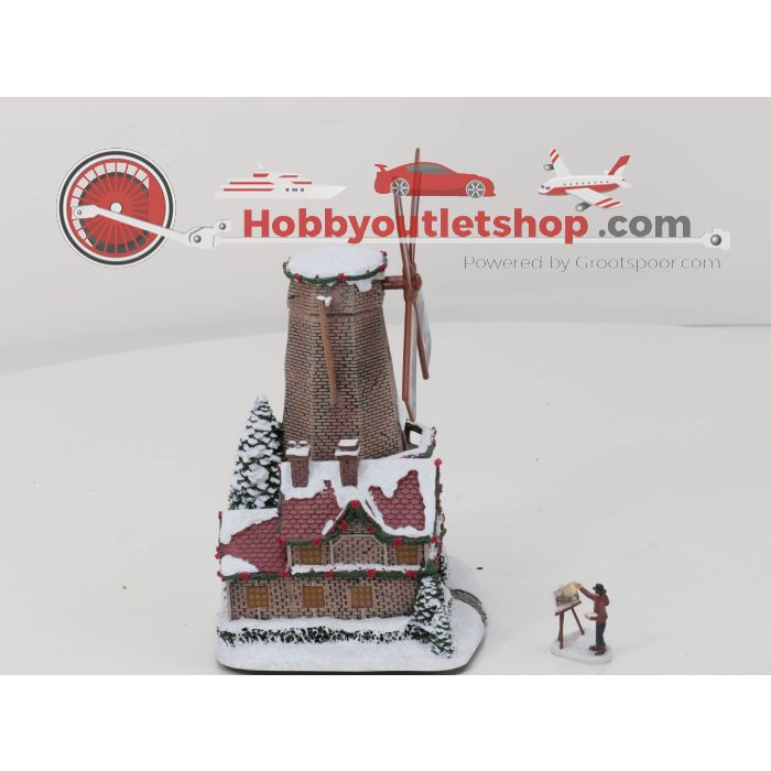 Thomas Kinkade Oude molen met Kerstmis "Windmill" Sculpture nr. A0883 #4588 - sku: 20230707013545 - Gebruikt - Zo goed als nieuw - Afbeelding 4