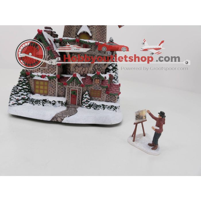 Thomas Kinkade Oude molen met Kerstmis "Windmill" Sculpture nr. A0883 #4588 - sku: 20230707013545 - Gebruikt - Zo goed als nieuw - Afbeelding 5