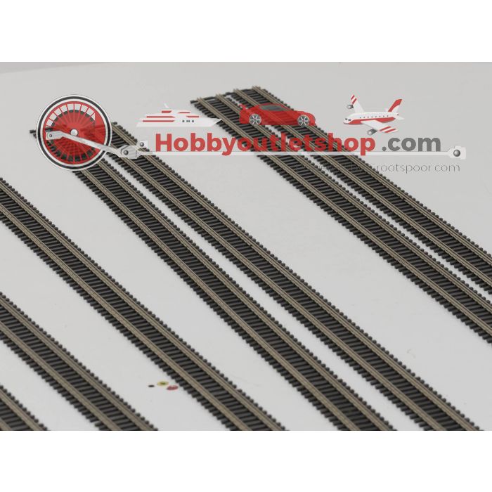 Schaal H0 Shinohara rechte dubbele rail 10st. #3296