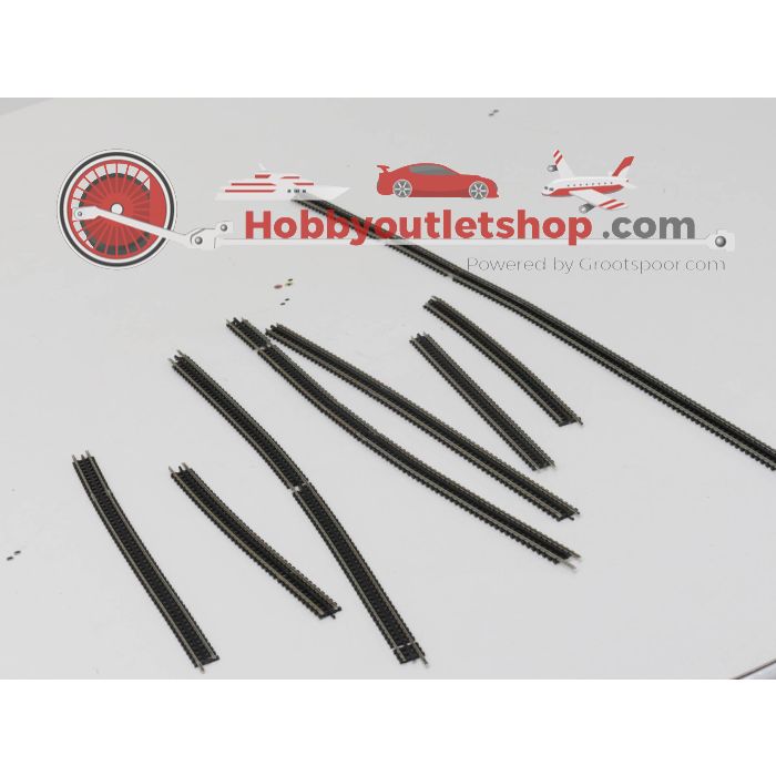 Schaal N-spoor 1:160 Fleischmann Tandradrail +/- 280 cm #3302