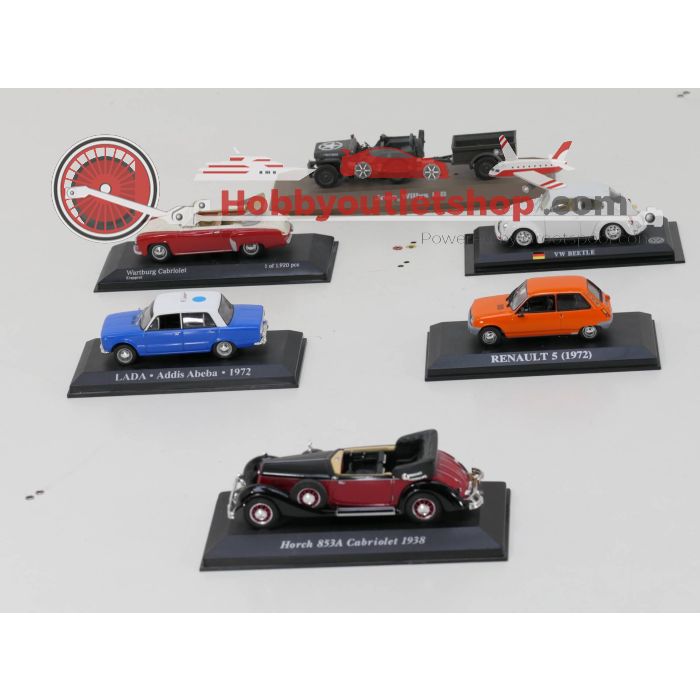 Wartburg Cabriolet, Horch 853A Cabriolet 1938, jeep Willys MB, renault 5 (1972), VW Beetle/Kever en een LADA Addis Abeba 1972 #4673