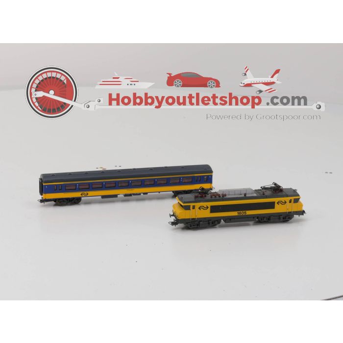 Schaal H0 Lima 208108L Elektrische Locomotief ''NS'' - Lima 309160 Personenrijtuig ''NS'' #3325 - sku: 20230809094927 - Gebruikt - Goede staat - Afbeelding 3