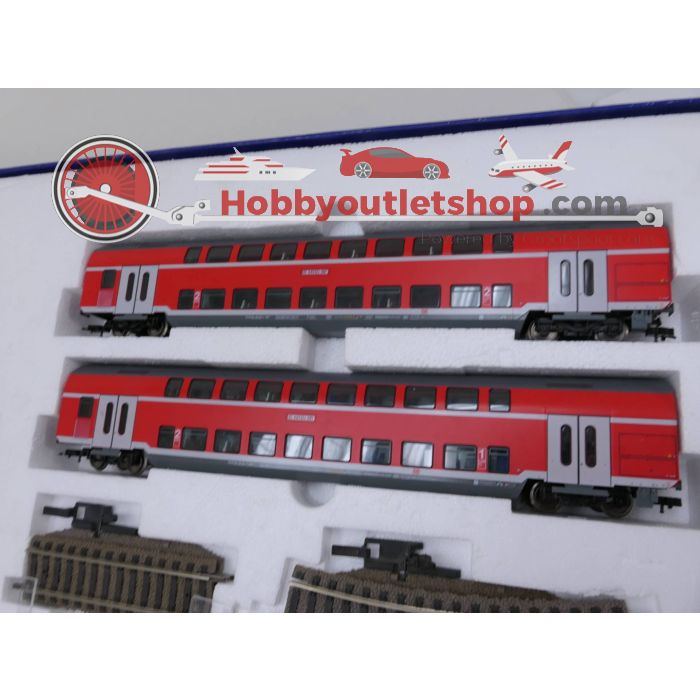 Schaal H0 Fleischmann 66396 Digitale Startset + map met info - Fleischmann 5626 personenrijtuig Zugcafe #3329