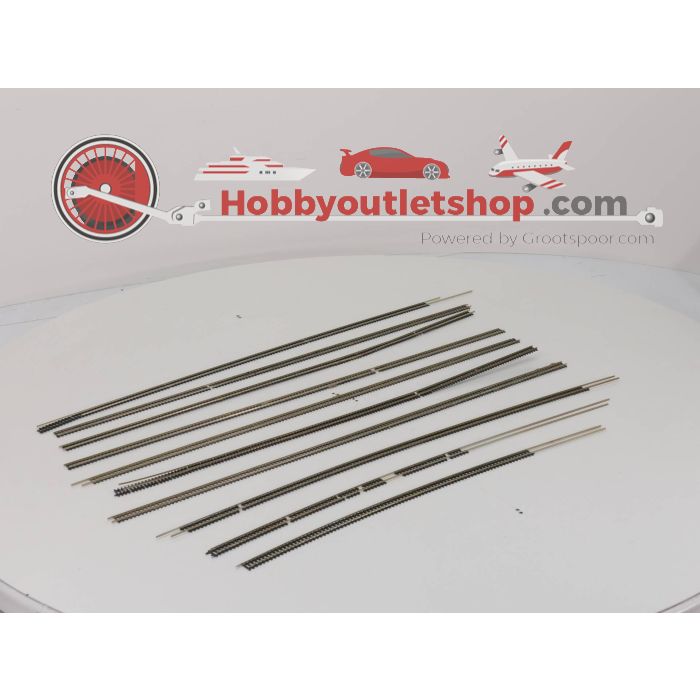 Schaal N Minitrix Bundel diverse lange rails 10 stuks van ca. 70 cm #4843