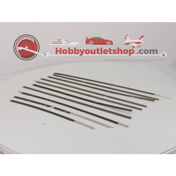 Schaal N Minitrix Bundel diverse lange rails 10 stuks van ca. 70 cm #4843