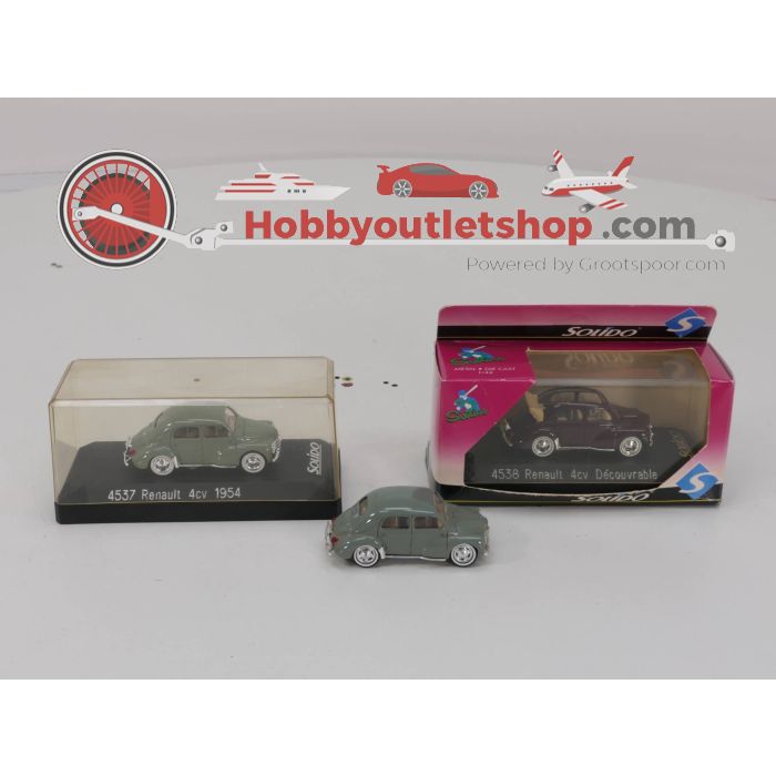 Schaal 1:43 Solido 4538 Renault 4cv Découvrable - Solido 4537 Renault 4cv 1954 #3354