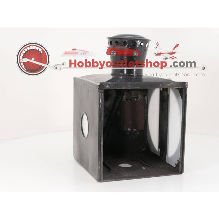 Draaischijf lantaarn oud met wit glas inlay - sku: 20190517074339 - Gebruikt - Goede staat - Afbeelding 5