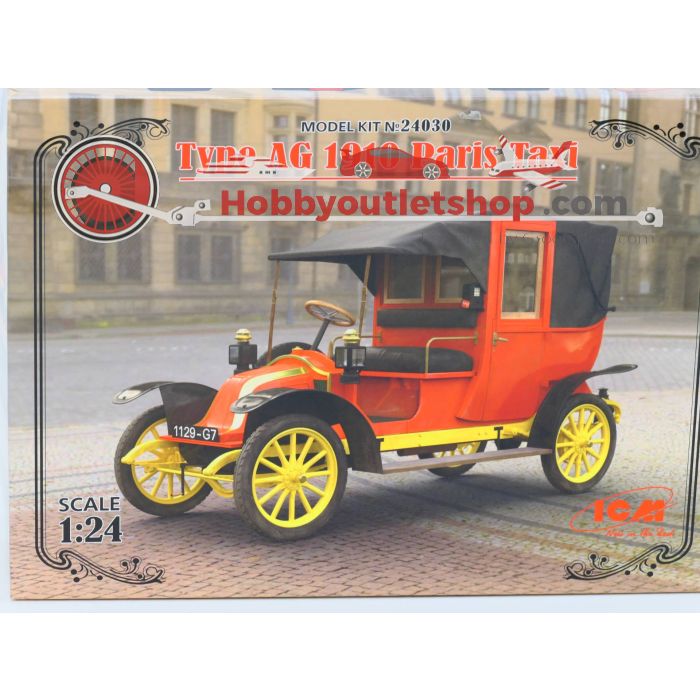 ICM 24030 Renault Type AG 1910 Paris Taxi 1:24
