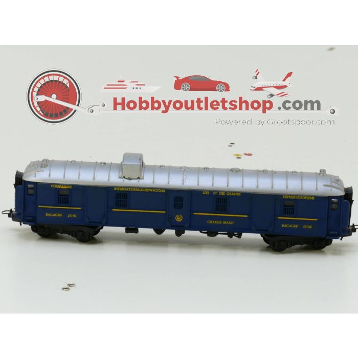 Schaal H0 Lucky Life 308021 SNCF Elektrische Locomotief - Lima 309201 CIWL rijtuig - Lima 309202 CIWL rijtuig - Lima 309301 CIWL rijtuig - Lucky Life Trafo T40/E #2727