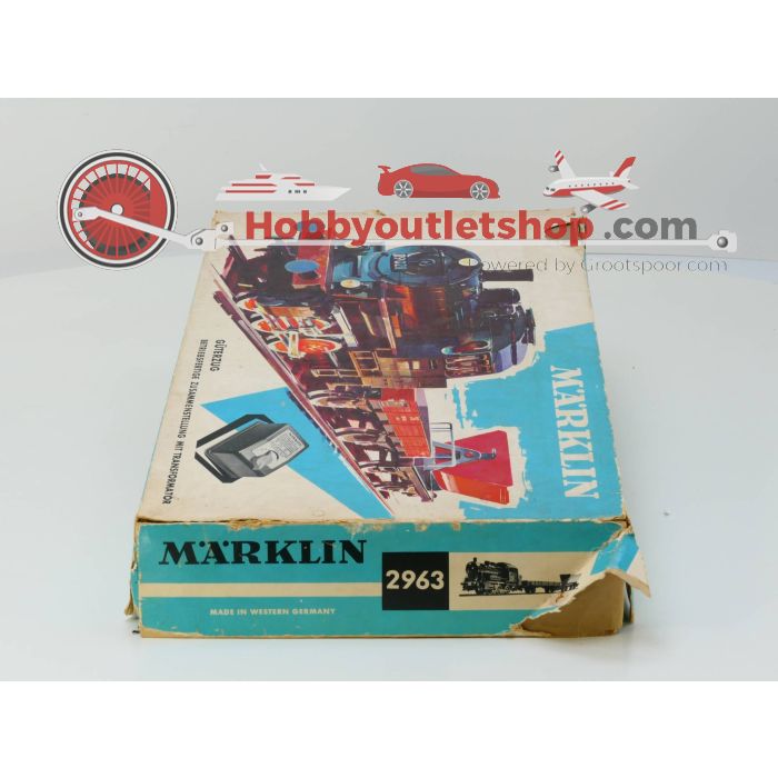 Schaal H0 Märklin 2963 Startset met een Märklin 3000 -Br 89 028 Stoomlocomotief, 2 wagons, rails en een transformator #2914 - sku: 20230208022529 - Gebruikt - Goede staat - Afbeelding 2