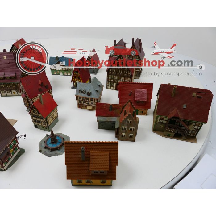 Schaal H0 Set assortiment vakwerk huizen #3054