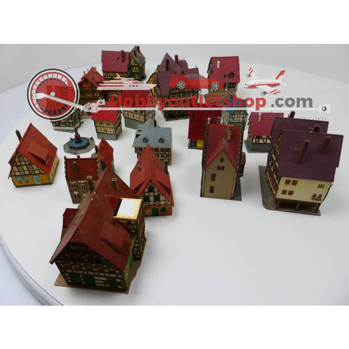 Schaal H0 Set assortiment vakwerk huizen #3054