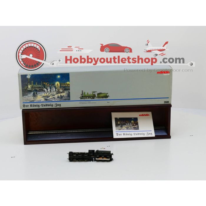 Schaal H0 Märklin 2680 Set Der Konig Ludwig Zug", Locomotief "Tristan" met drie rijtuigen en Märklin 4396 Set met twee koninklijke personenrijtuigen Digitaal #3545 - sku: 20230224094344 - Gebruikt - Zo goed als nieuw - Afbeelding 3