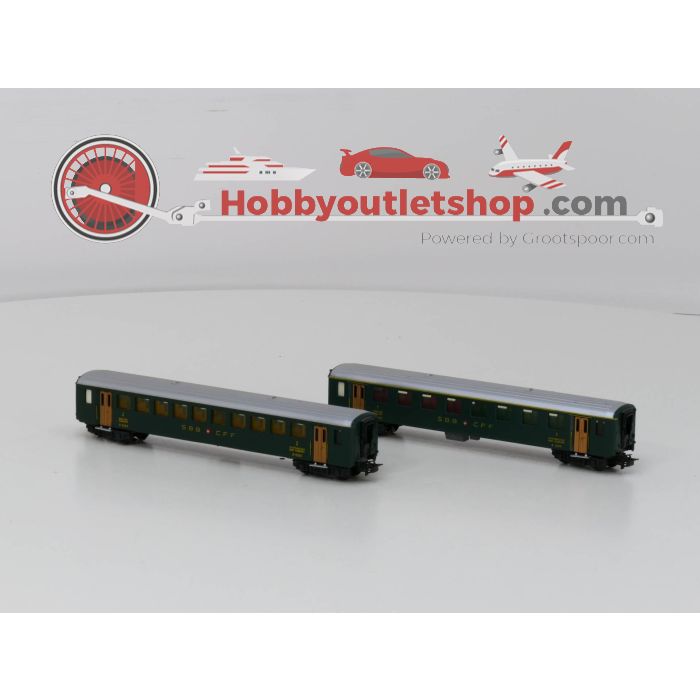 Schaal H0 HAG 415 SBB CFF Personenwagen 1e klasse en HAG 400 SBB CFF Personenrijtuig 2e klasse #3613 - sku: 20230309102203 - Gebruikt - Goede staat - Afbeelding 2