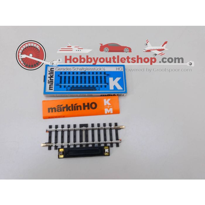 Schaal H0 Märklin 2199 1/2 Recht schakelrail #3095 - sku: 20230309110150 - Gebruikt - Zeer goede staat - Afbeelding 1