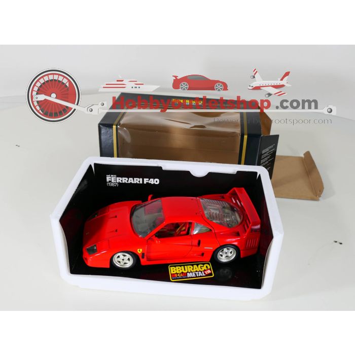 Schaal 1:18 Bburago 3032 Ferrari F40 1987 #3119 - sku: 20230316110304 - Gebruikt - Zo goed als nieuw - Afbeelding 3