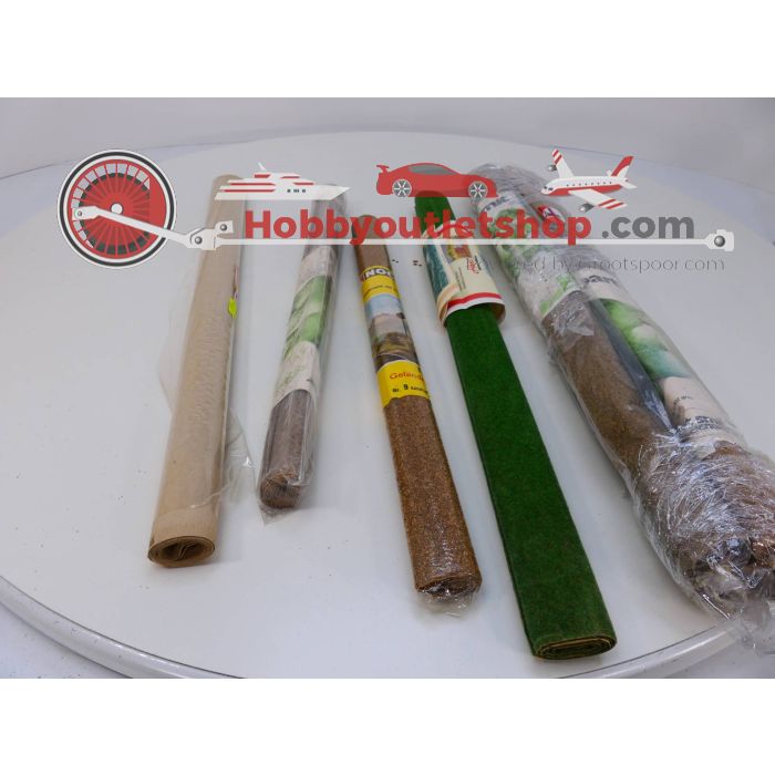 Set Bart smit 50002 Grasmat 4 stk - Noch Terrein Nr 9 - Sander 50102 scenery mat - Heki grasmat - heki 3111 #3141