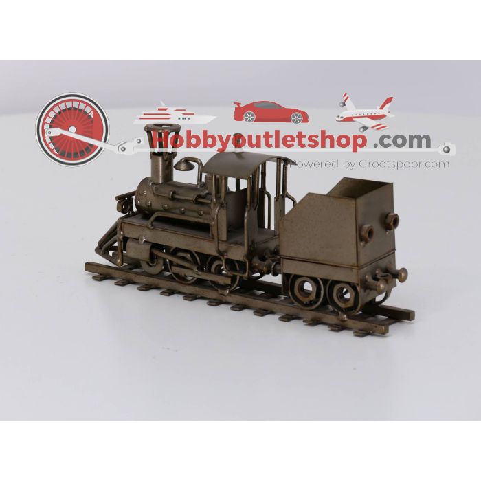 Metalen locomotief met sleeptender, lengte 25 cm. breedte 7 cm en hoogte 12 cm #3705 - sku: 20230322031958 - Gebruikt - Zeer goede staat - Afbeelding 3