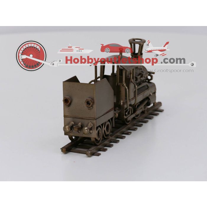 Metalen locomotief met sleeptender, lengte 25 cm. breedte 7 cm en hoogte 12 cm #3705 - sku: 20230322031958 - Gebruikt - Zeer goede staat - Afbeelding 4