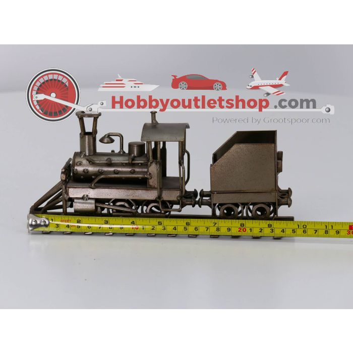 Metalen locomotief met sleeptender, lengte 25 cm. breedte 7 cm en hoogte 12 cm #3705 - sku: 20230322031958 - Gebruikt - Zeer goede staat - Afbeelding 6
