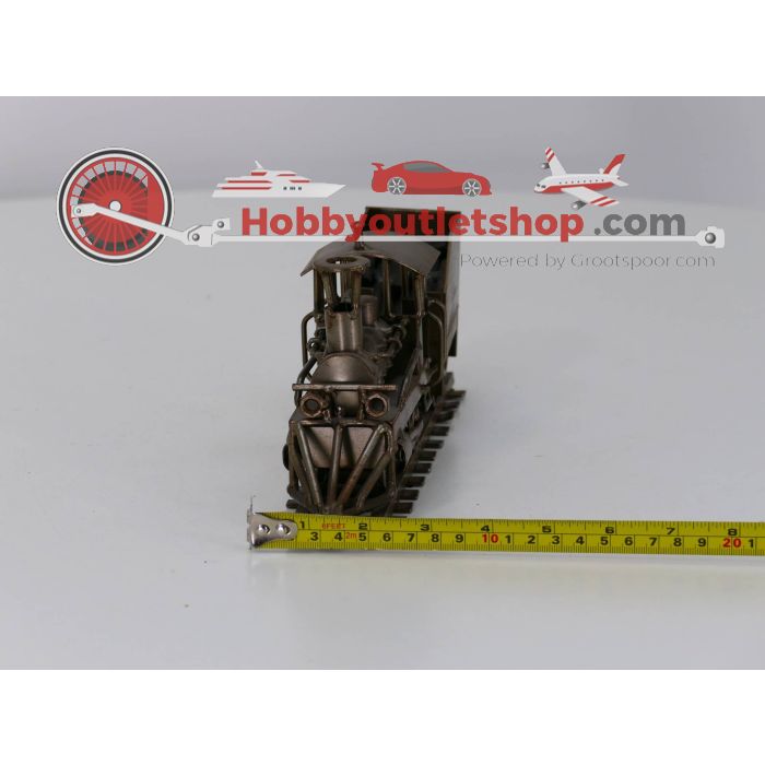 Metalen locomotief met sleeptender, lengte 25 cm. breedte 7 cm en hoogte 12 cm #3705 - sku: 20230322031958 - Gebruikt - Zeer goede staat - Afbeelding 7