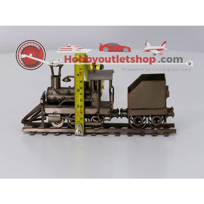 Metalen locomotief met sleeptender, lengte 25 cm. breedte 7 cm en hoogte 12 cm #3705 - sku: 20230322031958 - Gebruikt - Zeer goede staat - Afbeelding 8