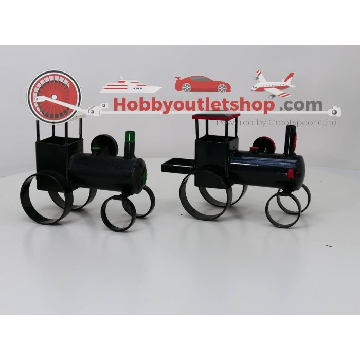 Set van 2 metalen trekkers, als boekensteunen te gebruiken, lengte 60 cm. breedte 30 cm en hoogte 30 cm #3706