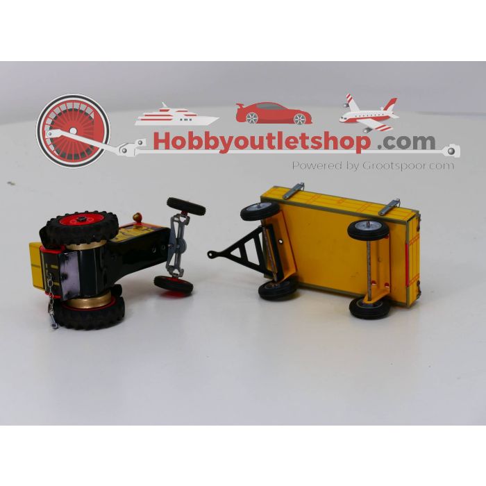 Kovad Tractor met aanhanger, Tin Toy. Lengte 35 cm. breedte 35 cm en hoogte 9 cm. #3716 - sku: 20230323041524 - Gebruikt - Zeer goede staat - Afbeelding 5