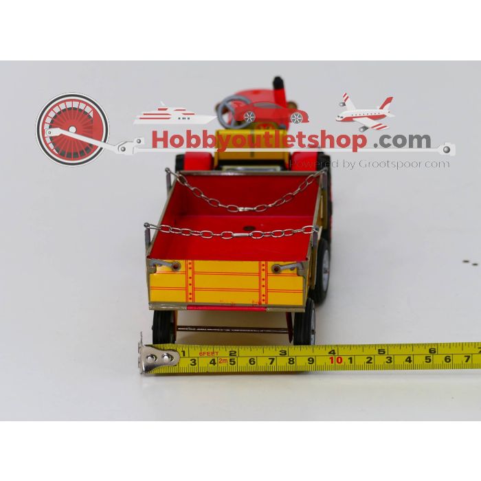 Kovad Tractor met aanhanger, Tin Toy. Lengte 35 cm. breedte 35 cm en hoogte 9 cm. #3716 - sku: 20230323041524 - Gebruikt - Zeer goede staat - Afbeelding 7
