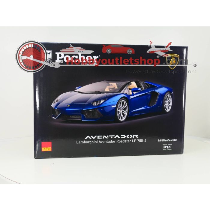Schaal 1:8 Pocher Lamborghini Aventador Roadster LP-700-4 HK103 Blauw #P59