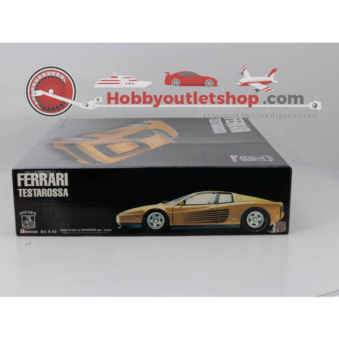 Schaal 1:8 Pocher Rivarossi Ferrari Testarossa type 63. Ongebouwde versie in originele doos #P61
