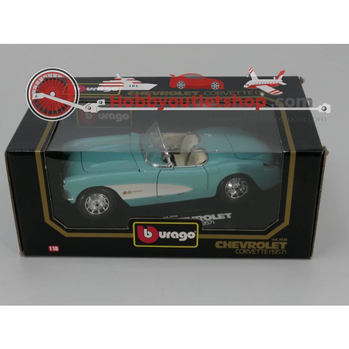 Schaal 1:18 Bburago 3024 Chevrolet corvette 1957 #3157