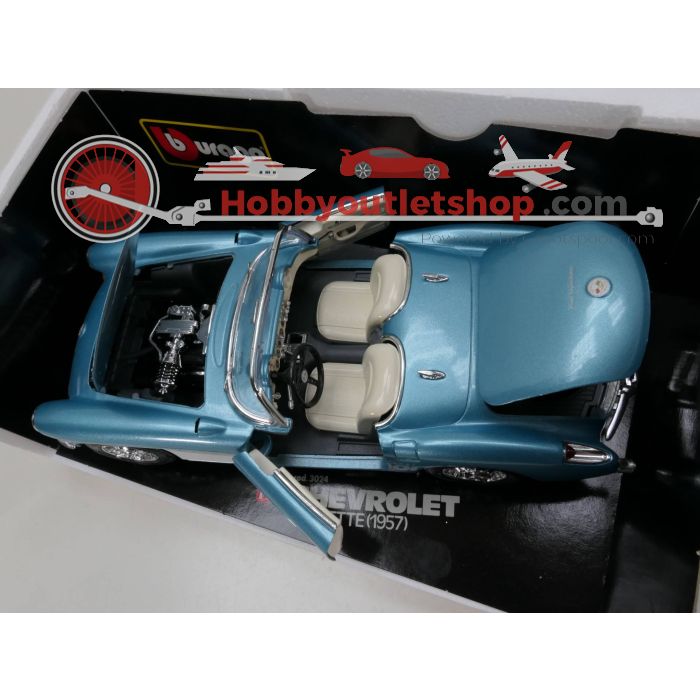 Schaal 1:18 Bburago 3024 Chevrolet corvette 1957 #3158 - sku: 20230412093437 - Used - Very good condition - Photo 2