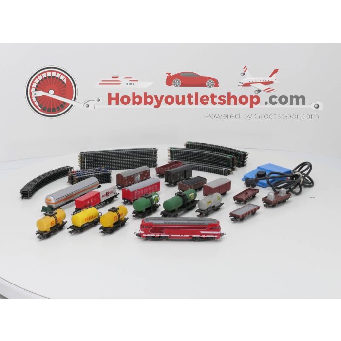 Schaal H0 startset. Met diversen rails, Lima 67001 diesellocomotief, 17 wagons en een Piko transformator #3793 - sku: 20230421043050 - Gebraucht - Guter Zustand - Bild 2