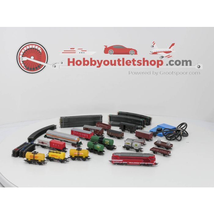 Schaal H0 startset. Met diversen rails, Lima 67001 diesellocomotief, 17 wagons en een Piko transformator #3793 - sku: 20230421043050 - Gebraucht - Guter Zustand - Bild 3