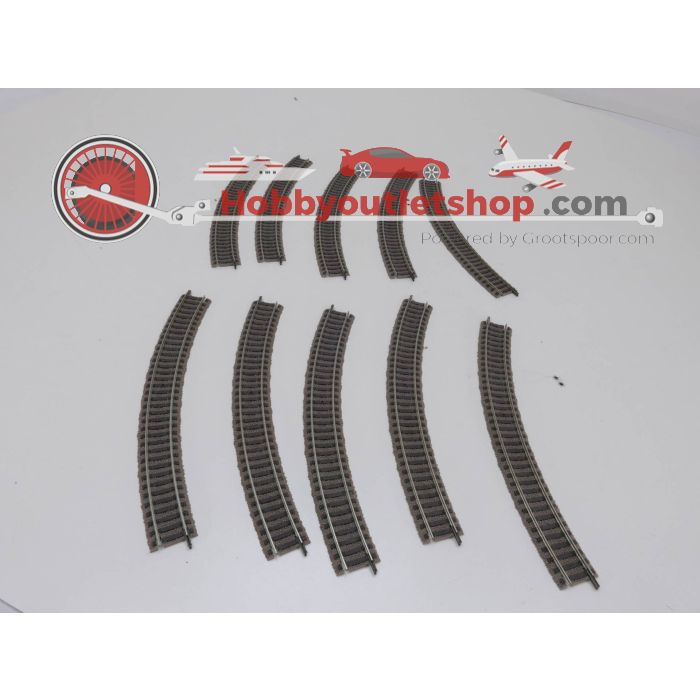 Schaal H0 Fleischmann 6125 Profi-gleis rails bocht 10 st. #3190