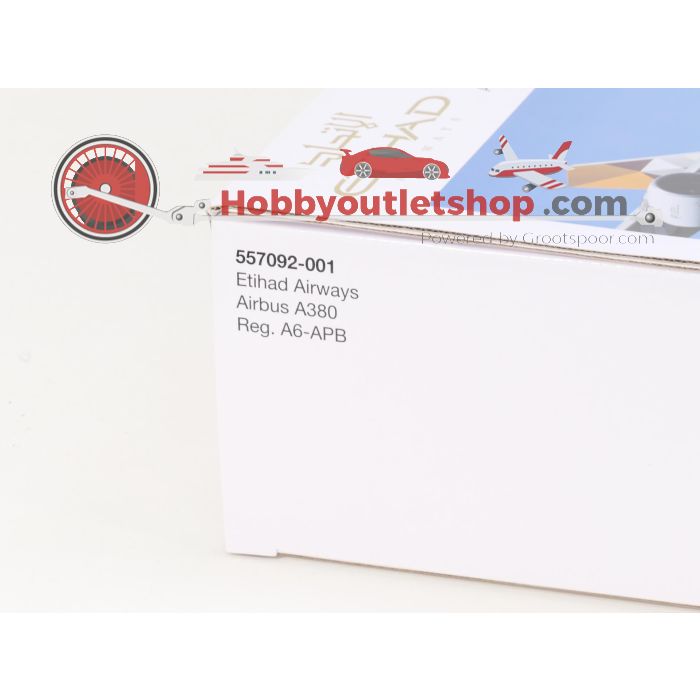 Schaal 1:200 Herpa 557092-001 Etihad Airways Airbus A380 Reg. A6-APB #5168