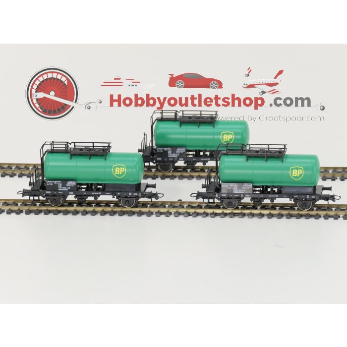 Schaal H0 Roco 56263 A,B,C set van 3 ketelwagons 