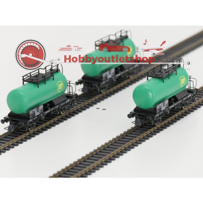 Schaal H0 Roco 56263 A,B,C set van 3 ketelwagons 