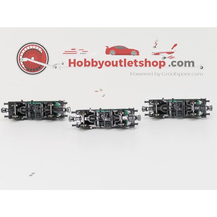 Schaal H0 Roco 56263 A,B,C set van 3 ketelwagons 