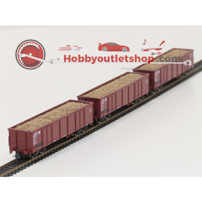 Schaal H0 Roco set van 3 goederenwagen met bietenlading uit starterset 51299 van de DB #5655