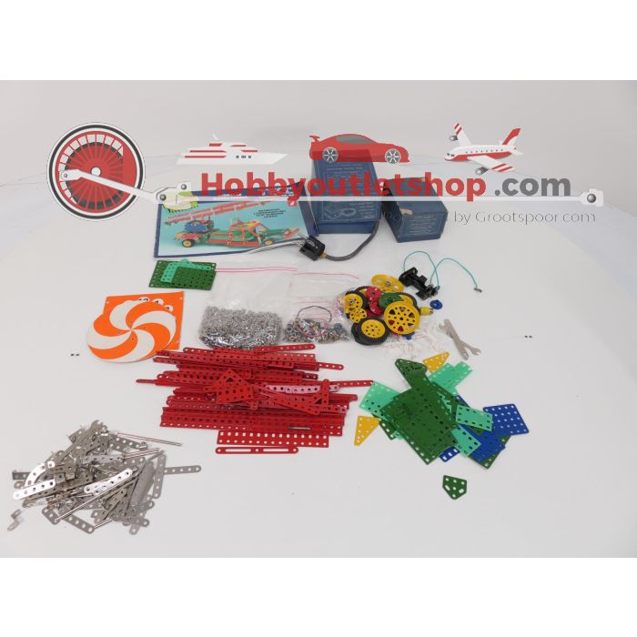 Tecc Constructie-box 7 Brandweer niet compleet& meccano motor 10v Meccano transformator #4182