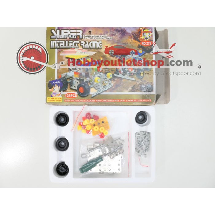 9 Metaal constructie sets, diverse voertuigen.  #6139